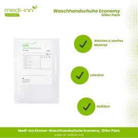Medi-Inn+ Economy Disposable Wash Mitts (Pack of 100)