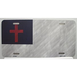 Christian Flag Novelty Metal License Plate Tag LP-8022