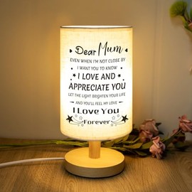 KAAYEE KAAYEE Mothers Day Gifts for Mum, Linen Table Lamps Mum Birthday Gifts, Gift Ideas for Mummy on Her Mothers Day Birthday Christmas Valentines from Daughter Son Presents