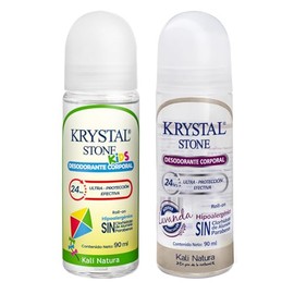 Krystal Stone Desodorante Dúo Mom & Kids Roll on 90ml - Lavanda & Manzana Roja/Manzanilla (2 Pack)