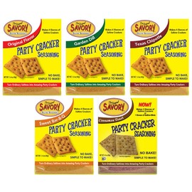 Savory Saltine Seasoning, 1.4 Ounce, Sampler Set, 5 Flavors, 5 Pack