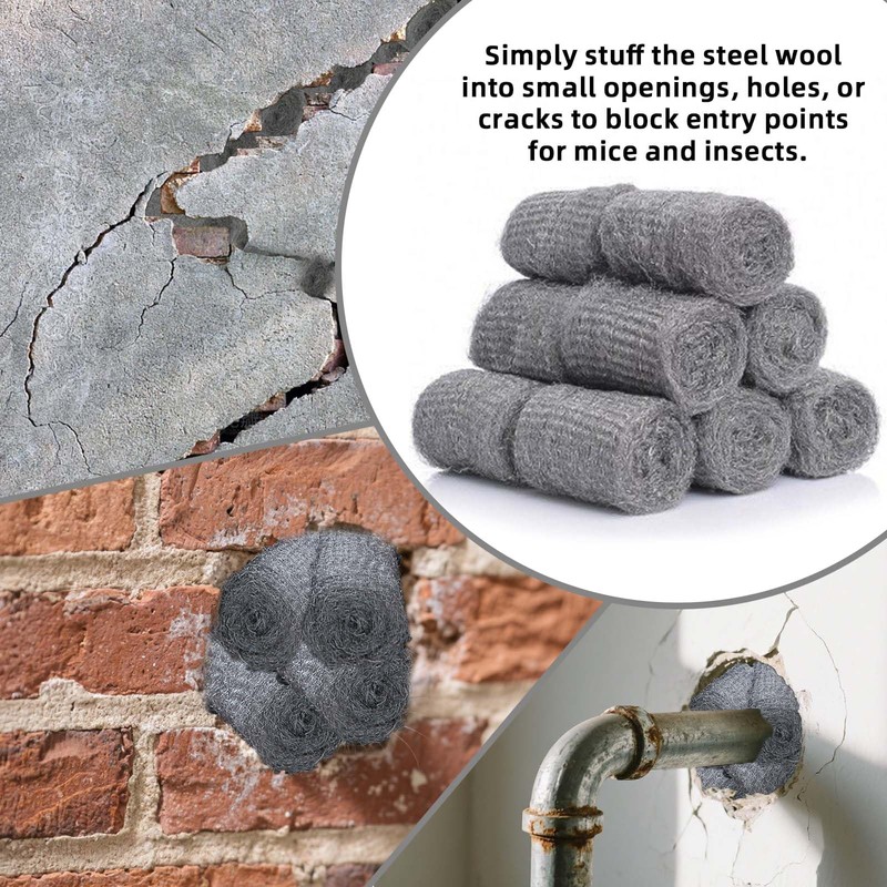 Steel Wool Pads Set – 24 Pcs Grade 00 Rodent