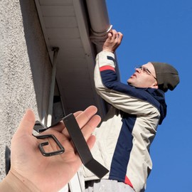 Angoily Pack of 2 rain chain adapter hooks for gutters, V-shaped installation suit for downpipe outlet