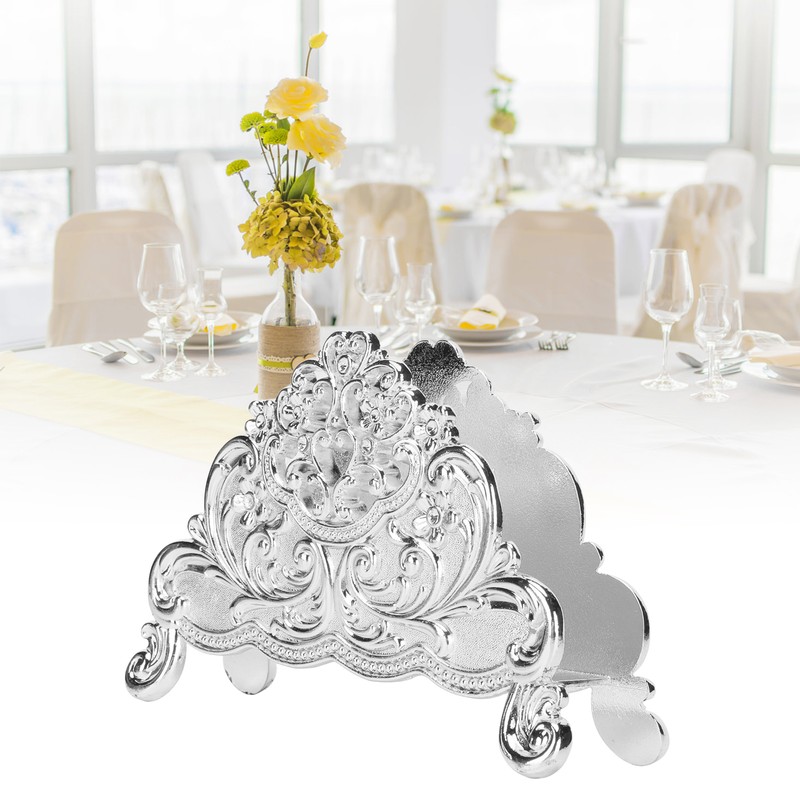 Napkin Holder European Style Metal Hollow Flower Pattern Paper Tissue