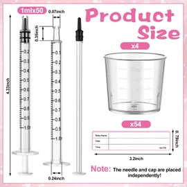 50 Pcs Colostrum Collector Kit 1ml Breast Milk Collector Milk Catcher with 54 Stickers Colostrum Collection Gift Set Colostrum Harvesting Kit for Breastfeeding