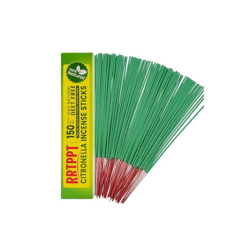 Citronella Incense Sticks with Natural Essential Oils - 150 Count