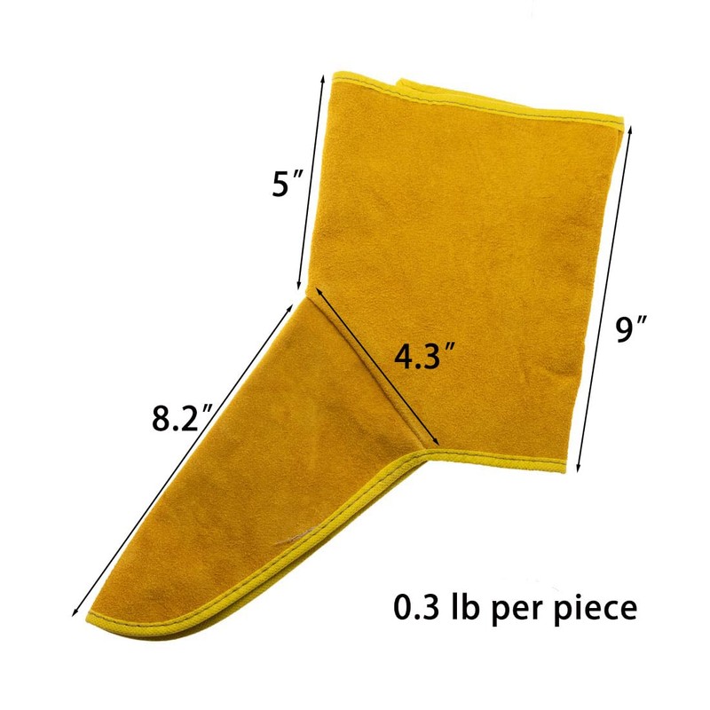 VIDAYA Leather Welding Spats, Welder Shoe Protectors (Short 9", 1