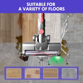 JIEANER Vacuum Attachments for Dy.Son V15 V11 V10 V8 V7 Cleaners, Hardwood Floor Attachments with Head Replacement Parts, Roller Brush Accessories with Soft and PP Bristles