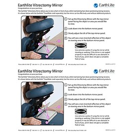 EARTHLITE Espejo de Boca Abajo Ajustable  soporta vitrectoma, desprendimiento de Retina y recuperacin de Agujeros maculares, Plata, estndar           