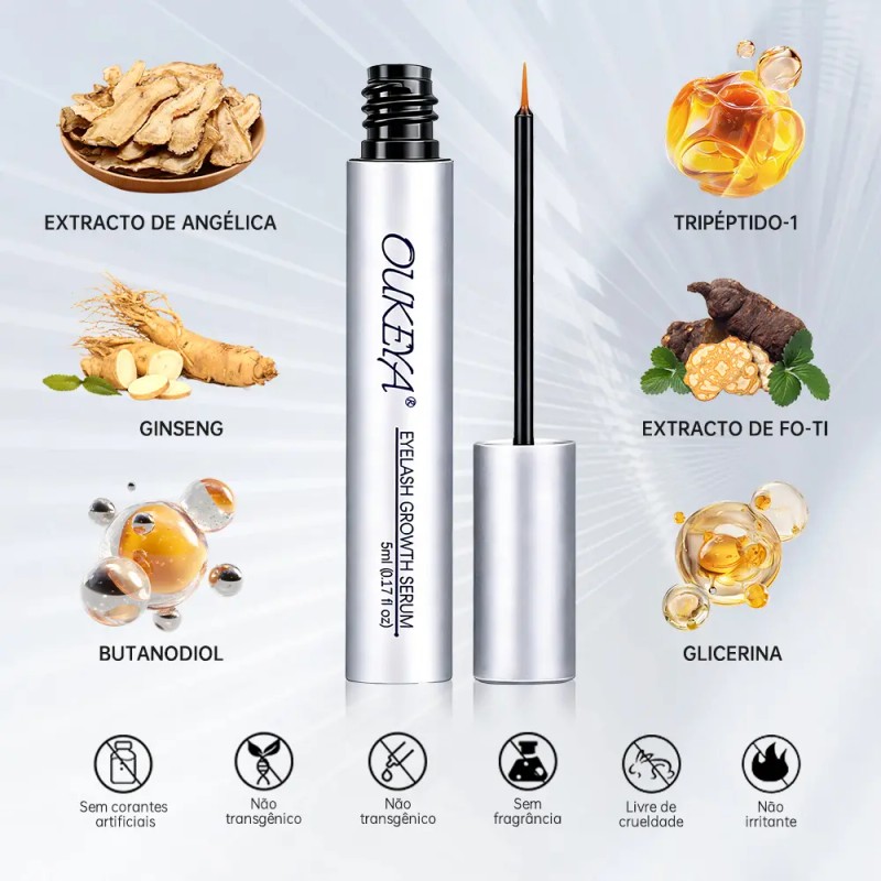 Sérum Oukeya Para Cejas Y Pestañas, Fortalecedor 5 Ml