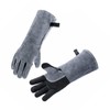 1 Pair Forge Welding Gloves High Temperature Resistant Cowhide BBQ