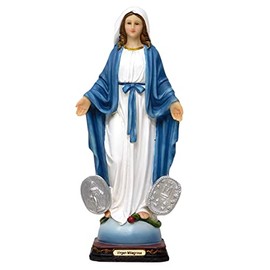 12" Inch Our Lady of Grace Miraculous Medal Figurine Statue Imagen Virgen La Milagrosa Figura