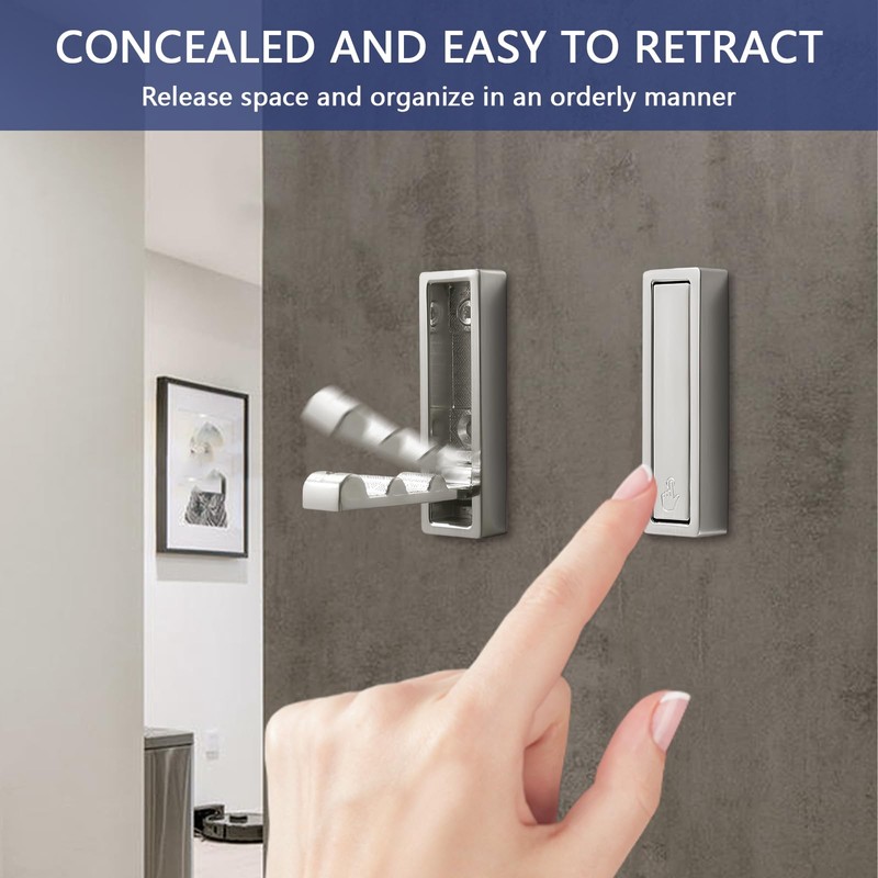 DHSWNNG 3 PCS Foldable Wall Hook, Heavy Duty Folding Coat