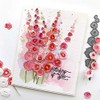 Hollyhocks Metal Cutting Dies Spring Flowers Leaf Invitation Cards Cutting