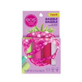 eos Lip Balm Gift Set- Razzle Dazzle, Limited-Edition Lip Moisturizer, Variety Pack, 0.14 oz, 4-Pack