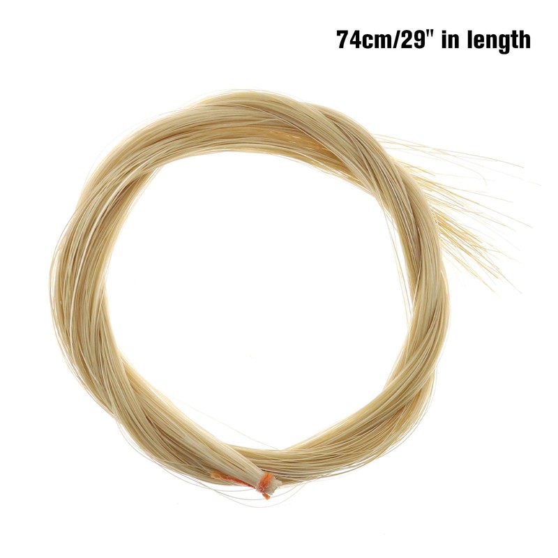 2 Pack Violin Bow Horsehair Horse Hair Natural Color Unbleached