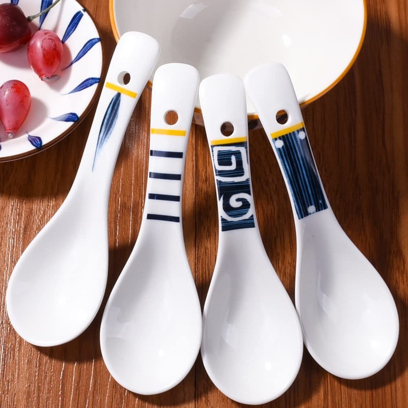 Japanese Soup Spoons Ramen Spoons Asian Chinese Soup Spoons