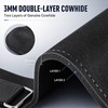 Weight Lifting Straps with 3mm Double-Layer Cowhide Palm Grips, Black