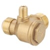 3 Way Air Compressor Check Valve, Brass 90 Degree Male