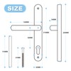 GANZTECH 1 Set White UPVC Aluminum Door Handle, 92mm PZ