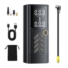 Tire Inflator Portable Air Compressor,Air Pump 150PSI with Ultra-strong motor 5X Fast Inflation Speed.Cordless 25000mAh Battery,with Tire Pressure Gauge,Tire Pump for Car Motocycle,Bike Pump,Ball Pump