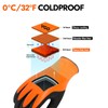 Vgo... Thermal Waterproof Work Gloves Winter Palm Latex for Freezer