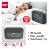 RCA RC571 Digital Alarm Clock Radio with Large Numbers and