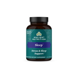 Ancient Nutrition Ashwagandha for Sleep Support, for Stress and Sleep Support, Promotes Mental Relaxation, Gluten Free, Paleo and Keto Friendly, 60 Capsules