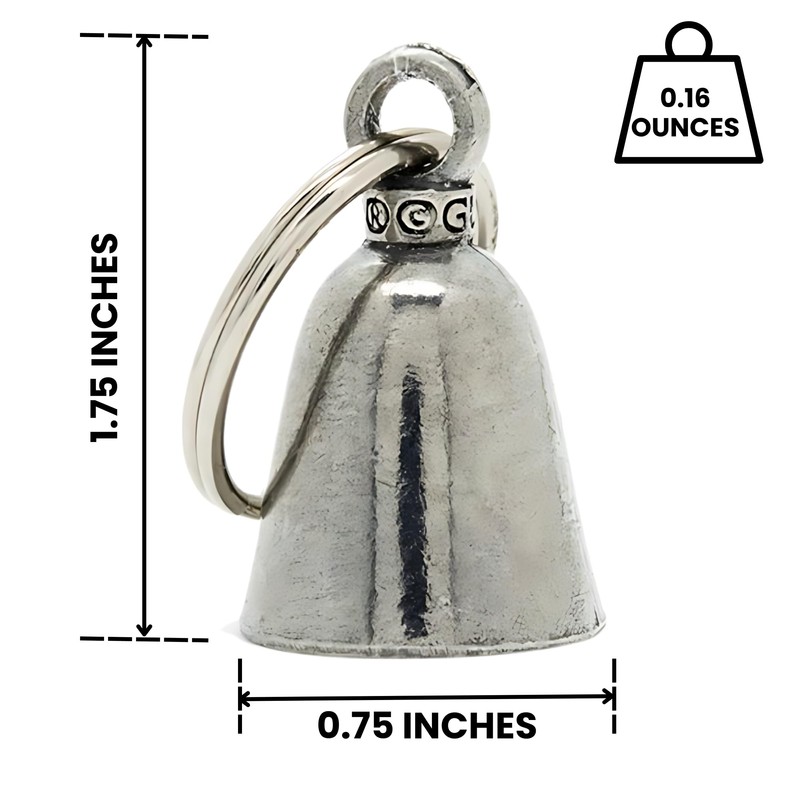 Guardian Bell Good Luck Bell w/Keyring & Black Velvet Gift