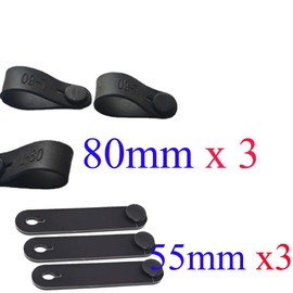 YehVeh 6 Pack Brake Line Ties Rubber Soft Bandage Strap Protector Wire Cable Cord Organizer for Motorcycle Bicycle Frame Protection Tubing Throttle Clutch Car Bike 55mm + 80 mm
