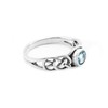 Windalf TÂMIA Celtic Ring 6mm Blue Topaz Engagement Ring Cubic