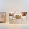Baby Nappy Caddy, Portable Nappy Organiser, Divided Design, with Removable