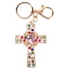 COLLBATH Sturdy Alloy Keychain Cross Keyring Heart Pendant Decorative Keychain