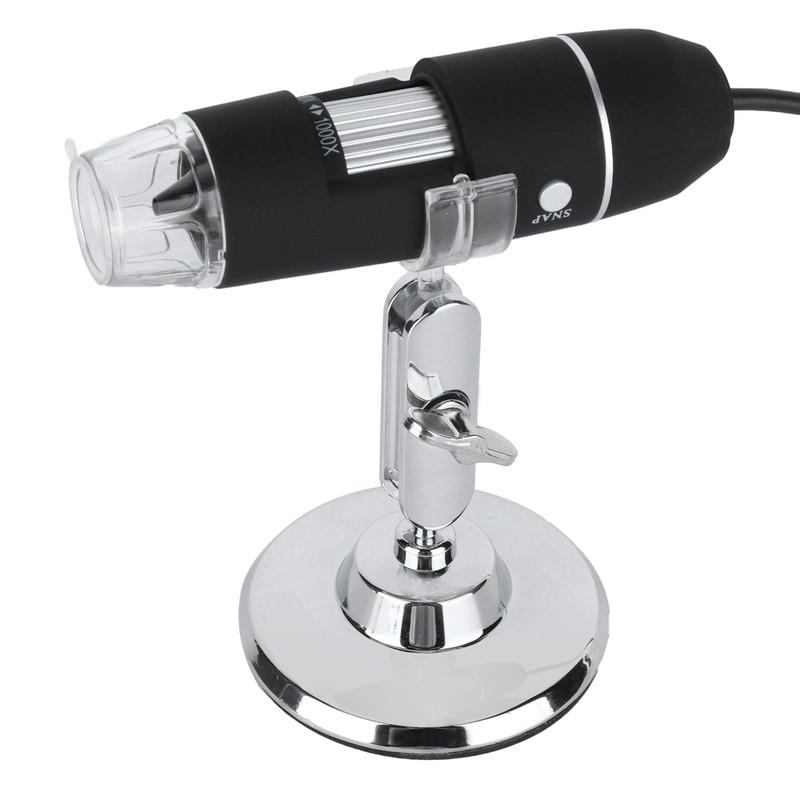 USB Microscope 8LED 1000X 640x480P Microscope with Stand for Android