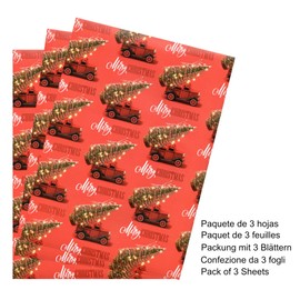 arkamii Wrapping Paper 86 x 64 cm Christmas 3 Large Sheets (NC14)