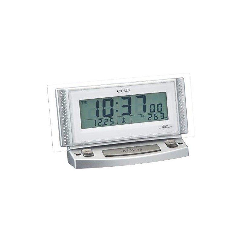 Citizen Atomic Alarm Clock Digital parudezittoboisu 2 Voice Alarm Silver