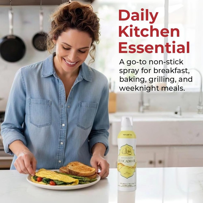 Avocado Oil Non-Stick Cooking Spray, 3-Pack, No Propellants, Baking, Grilling