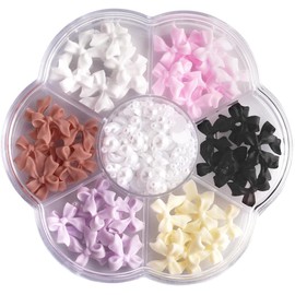 1 Set bunte Schleifenknoten-Nagel-Ohrstecker mit Strasssteinen, 3D-Schleife, buntes Nagelschmuck-Set für Nagelsteine, DIY-Dekoration, Schmucksteine, Nagelkunst-Strasssteine