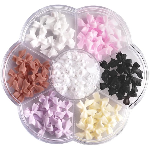 1 Set bunte Schleifenknoten-Nagel-Ohrstecker mit Strasssteinen, 3D-Schleife, buntes Nagelschmuck-Set für