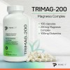 Magnesio Complex Trimag 200 Primetech 100 Cáps Dosis Que Mezcla