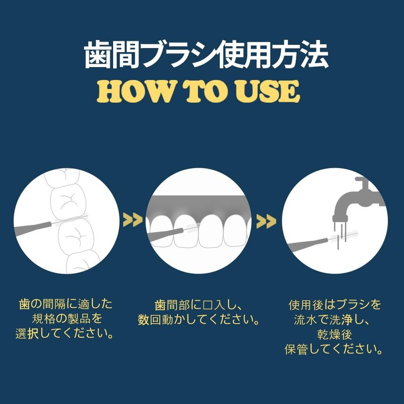 MSDENTAL Interdental Brush I Shape SS 50 Pieces