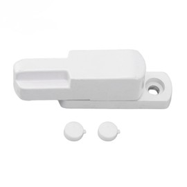Window Lock Swivel Bolt Aluminium Alloy T Shape Window Lock Window Jammer Security Locks Window Latch for Single Leaf Windows French Doors (White)