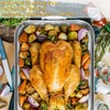 JY COOKMENT Roasting Pan with Baking Rack, 16.5 Inch Stainless