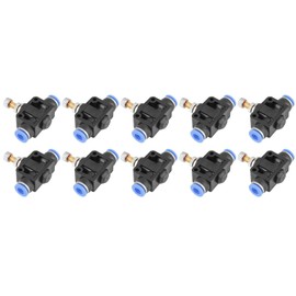 Pneumatic Air Flow Control Valve 6mm Push Fit with Speed Controller 10-Pack for Precise Airflow Control Industrial Air Control Pneumatic Valves