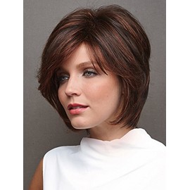 Bundle - 3 items: Reese by Noriko, Chiffon Scarf, Black Wig Cap Liner, Color Chosen: Terracotta-H