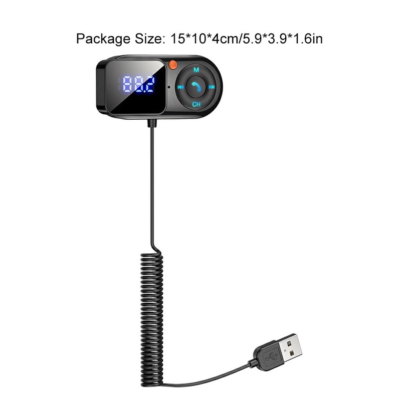 CLSSLVVBN ABS Handsfree Wireless Bluetooth 5.0 Car FM Transmitter Bluetooth