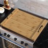 Bamboo Wood Stove Top Cover with Handles for Gas Burners/RV