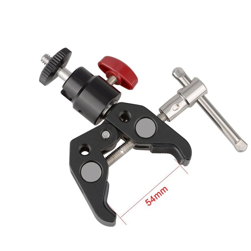 CAMVATE Super Clamp Articulated Mini Ball Head with 1/4"-20 Thread