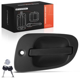 A-Premium Front Right Passenger Side Exterior Door Handle with Key Cylinder & Keyhole Compatible with Freightliner Cascadia 2008-2016, Textured Black