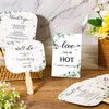 Fumete 100 Pcs Wedding Hand Fans for Guests and Greenery